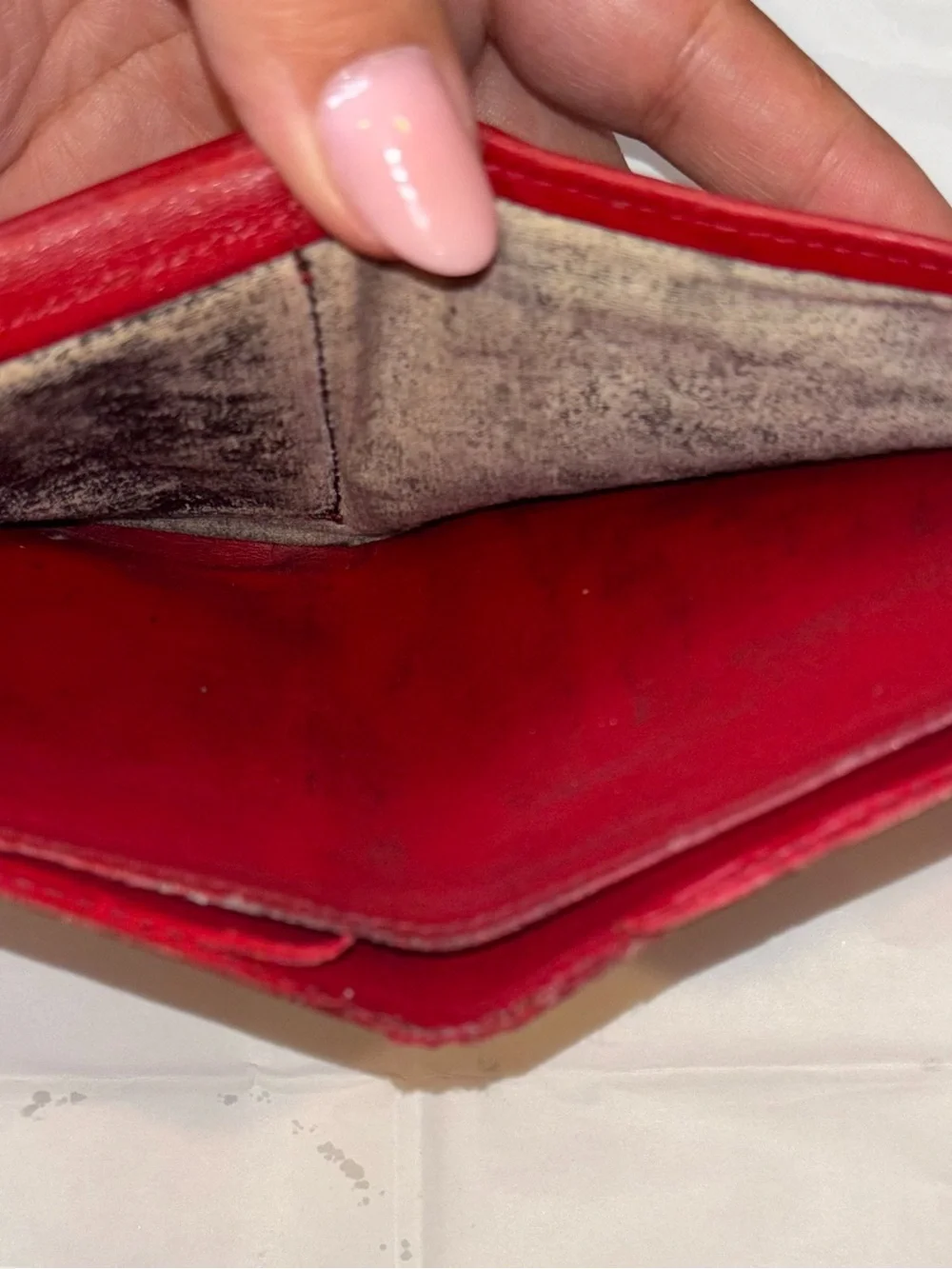 Louis Vuitton Red Epi Leather Zip Wallet